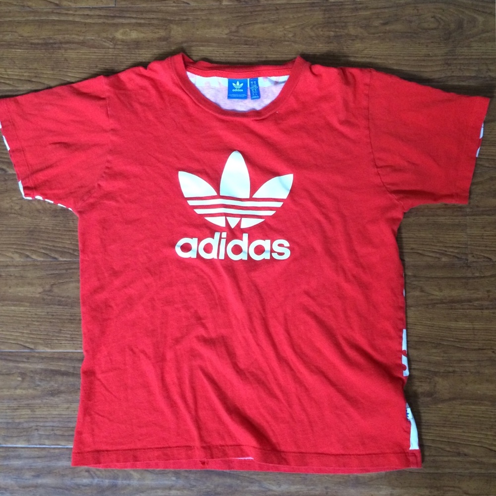 Men’s adidas red cotton tee shirt